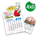 Imã com calendário e faca especial Papel Couchê 300g 4x0 cores laminação fosca e verniz localizado 4x5cm 1000 unidades